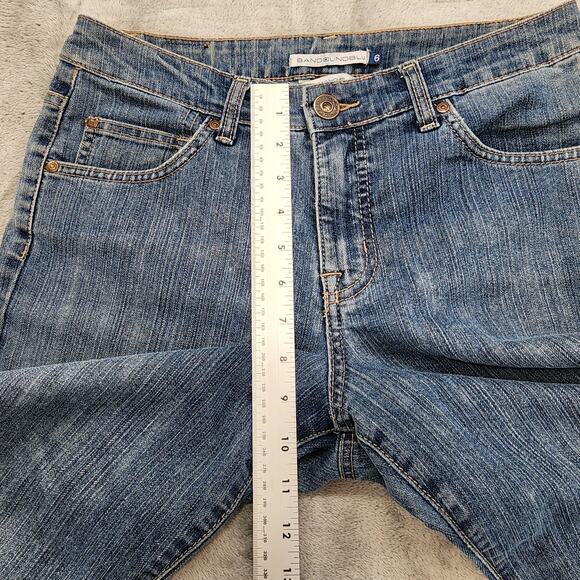 Bandolino Blu Jeans Womens 6 Blue Madie Mid Rise Crop Capri Cuffed Hem Stretch - Picture 12 of 15